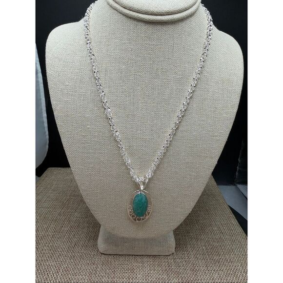 Jay King Sterling Silver Amazonite Pendant Necklace New in Box - Picture 10 of 10